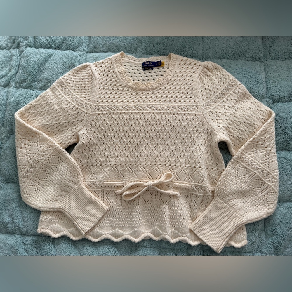 Polo Ralph Lauren Pointelle-Knit Merino Sweater - Picture 5 of 14